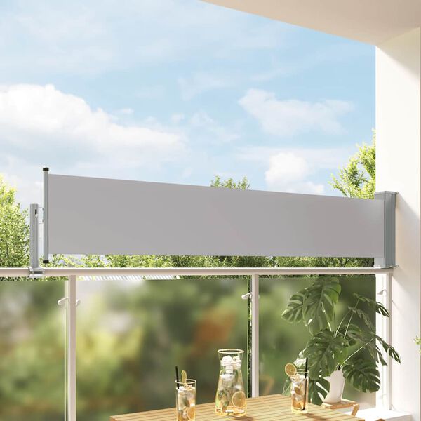 vidaXL Auvent lat&eacute;ral r&eacute;tractable de patio 60x300 cm Gris