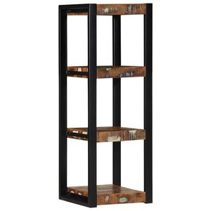 vidaXL &Eacute;tag&egrave;re murale multicolore 35x35x100cm bois massif r&eacute;cup&eacute;ration