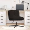 vidaXL Chaise pivotante de bureau noir boucl&eacute; comme de la laine tissu