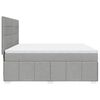 vidaXL Sommier &agrave; lattes de lit avec matelas Gris clair 180x200cm Tissu