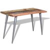 vidaXL Table &agrave; manger Bois de r&eacute;cup&eacute;ration 120x60x76 cm