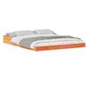 vidaXL Cadre de lit Brun cire 140 x 210 cm Pin massif