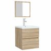 vidaXL Armoire de bain avec miroir chêne sonoma bois d'ingénierie