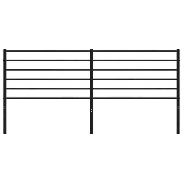 vidaXL T&ecirc;te de lit de remplacement m&eacute;tal noir 200 cm