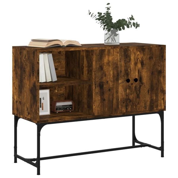 vidaXL Buffet ch&ecirc;ne fum&eacute; 100x40x79,5 cm bois d'ing&eacute;nierie