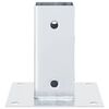 vidaXL Bases de poteau carrées 12 pcs argent 71x71 mm acier galvanisé