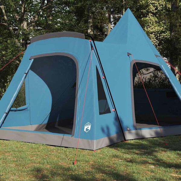 vidaXL Tente tipi avec toit avec stockage Bleu 545 x 450 x 295 cm