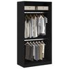 vidaXL Armoire Ch&ecirc;ne noir 100 x 50 x 200 cm Bois d'ing&eacute;nierie