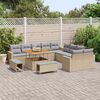 vidaXL Ensemble de canap&eacute; de jardin 17 pcs Beige et Gris clair
