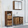 vidaXL Ensemble de mobilier de salle de bain 3 pcs Bois Ancien
