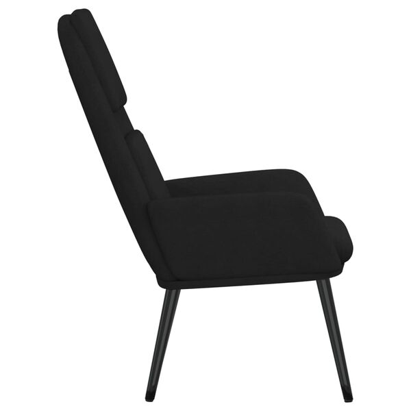 vidaXL Chaise de relaxation Noir Tissu