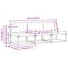vidaXL 3 Pi&egrave;ce Sofa de milieu ext&eacute;rieur Bois d'Acacia Massif Naturel