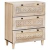vidaXL Buffet 3 pcs Blanc 60 x 33 x 75 cm bois de manguier massif