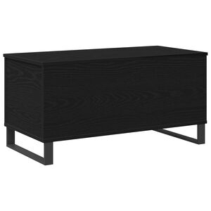 vidaXL Table basse Ch&ecirc;ne noir 90 x 44,5 x 45 cm Bois d'ing&eacute;nierie