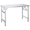 vidaXL Table de travail de cuisine avec étagère 120x60x145 cm Inox