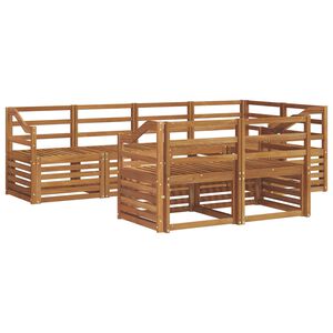 vidaXL Ensemble de canap&eacute;s d'ext&eacute;rieur 7 pc Naturel Polyester