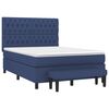 vidaXL Sommier &agrave; lattes de lit avec matelas Bleu 140x190 cm Tissu