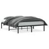 vidaXL Cadre de lit m&eacute;tal sans matelas noir 140x190 cm