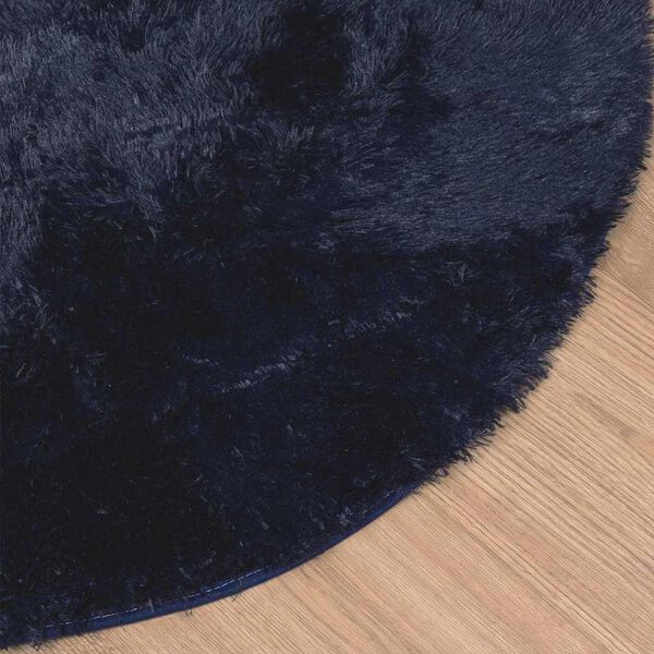 vidaXL Tapis shaggy &agrave; poils longs NAVARRA bleu marine 100x100 cm