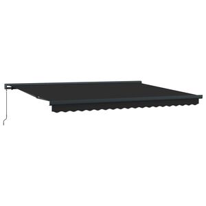 Auvent r&eacute;tractable Anthracite et gris 400 &times; 300 cm Toile et Aluminium