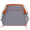 vidaXL Tente de camping tunnel 2 personnes gris et orange imperm&eacute;able
