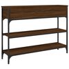 vidaXL Table console ch&ecirc;ne marron 100x25x75 cm bois d'ing&eacute;nierie