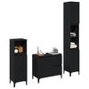 vidaXL Ensemble de mobilier de salle de bain 3 pcs Ch&ecirc;ne noir