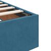 vidaXL Cadre de lit ottoman avec matelas bleu fonc&eacute; 120x200 cm velours