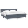vidaXL Sommier &agrave; lattes de lit et matelas gris fonc&eacute; 180x220cm velours