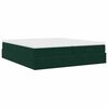 vidaXL Cadre de lit ottoman avec matelas vert fonc&eacute; 160x200 cm velours