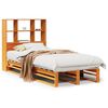vidaXL Lit biblioth&egrave;que sans matelas cire marron 100x200cm bois massif
