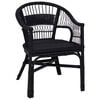 vidaXL Chaise empilable Noir 60 x 60 x 81 cm Rotin
