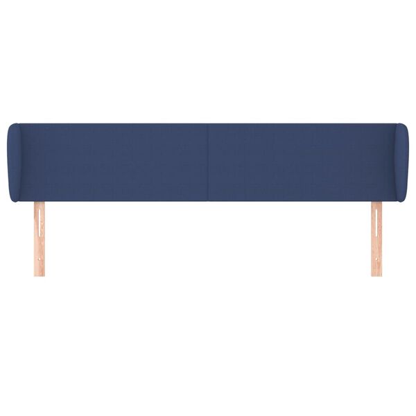 vidaXL T&ecirc;te de lit avec oreilles Bleu 203x23x78/88 cm Tissu