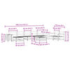 vidaXL Salon de jardin 9 pcs bois de pin massif