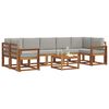 vidaXL Ensemble de canap&eacute;s d'ext&eacute;rieur 8 pcs Gris Naturel et Clair