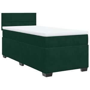 vidaXL Sommier &agrave; lattes de lit et matelas Vert fonc&eacute; 80x200 cm Velours