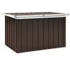 vidaXL Bo&icirc;tes de rangement Acier galvanis&eacute; 109 x 67 x 65 cm Marron