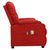 vidaXL Fauteuil de massage &eacute;lectrique Rouge bordeaux Similicuir