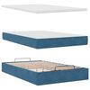 vidaXL Cadre de lit ottoman avec matelas bleu foncé 120x190 cm velours