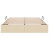 vidaXL Lit de Rangement avec matelas Cr&egrave;me 140 x 190 cm tissu
