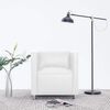 vidaXL Fauteuil cube blanc simili cuir