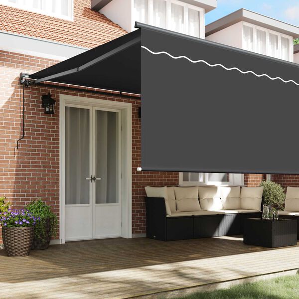 vidaXL Auvent R&eacute;tractable Anthracite 500 &times; 300 cm