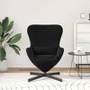 vidaXL Fauteuil &oelig;uf Noir 63 x 73 x 90 cm Velours