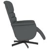vidaXL Fauteuil inclinable avec repose-pieds gris similicuir