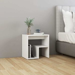 vidaXL Table de chevet Blanc 40x30x40 cm Agglom&eacute;r&eacute;