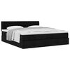VidaXL Cadre de lit ottoman avec matelas noir 200x200 cm tissu