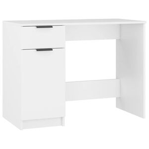 vidaXL Bureau Blanc 100x50x75 cm Bois d'ing&eacute;nierie