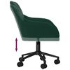 vidaXL Chaises pivotantes &agrave; manger lot de 2 Vert fonc&eacute; Velours