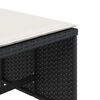 vidaXL Ensemble &agrave; manger de jardin coussins 5pcs Noir R&eacute;sine tress&eacute;e