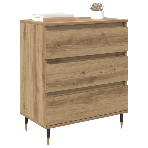 vidaXL Buffet Ch&ecirc;ne artisanal 60 x 35 x 70 cm Bois d'ing&eacute;nierie